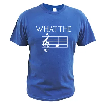 Lo que El F Nota Musical Camiseta de la UE Tamaño de Algodón Simple Logotipo Básica de Manga Corta Suave Camiseta Tops
