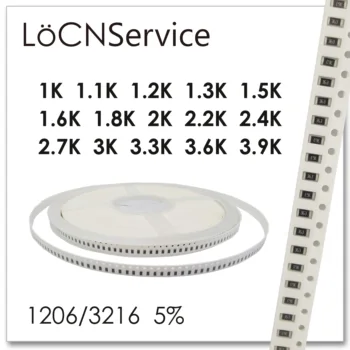 LoCNService 1206 J 5% 5000pcs 1K 1.1 1.2 K K 1.3 1.5 K K 1.6 1.8 K K 2K 2.2 K 2.4 2.7 K K 3K 3.3 K 3.6 3.9 K Ksmd 3216 resistencia OHM