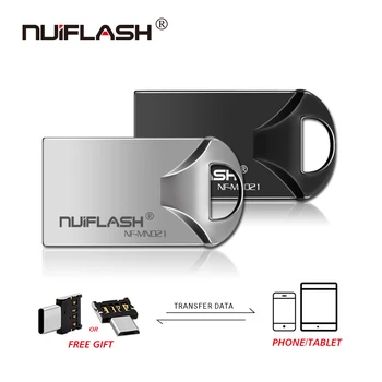 Loco caliente de la venta del palillo de la memoria, pendrive 8GB 16GB 32GB flash usb del metal usb 2.0 flash drive 64 GB, 128 GB de disco U con conexión adaptador