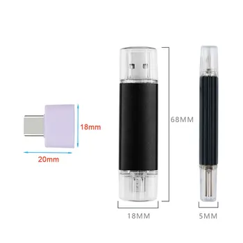 LOGOTIPO de encargo del Metal Multicolor OTG USB Flash Drive Pen Drive de 4 gb 8 gb 16 gb 32 gb 64 gb de Memoria 3 en 1 Palo para el Teléfono Inteligente/PC Regalos