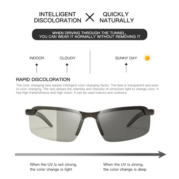 LongKeeper Clásico Fotocromáticas de Gafas de sol de los Hombres Anti-reflejos de la Conducción Camaleón Gafas de Sol de Cambiar el Color de las Gafas de gafas de sol hombre