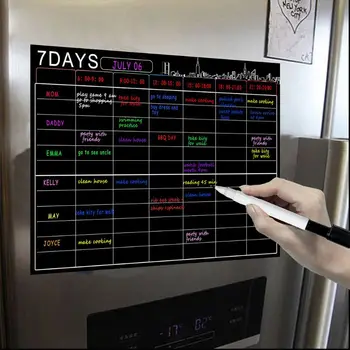 Los 7 Días De La Gran Pizarra Magnética Planificador Semanal Para La Cocina Refrigerador