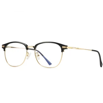 Los hombres TR90 Gafas de Marco Ultraligero Plaza de la Miopía del Ojo de Anteojos Recetados Mitad Masculina Marco Óptica Oculos