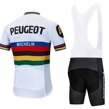Los hombres y las mujeres de verano camisetas de ciclismo PEUGEOT jersey de ciclismo choli pantalones cortos de ciclismo 9 d silicona cojín de absorber rápidamente el sudor breat