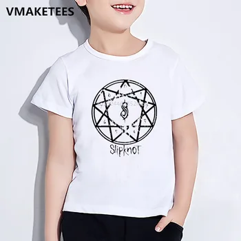 Los niños de Verano de Manga Corta de Niños y Niñas camiseta de los Niños de Heavy Metal Slipknot Banda de Rock de Impresión T-shirt Ropa de Bebé Fresco,HKP326