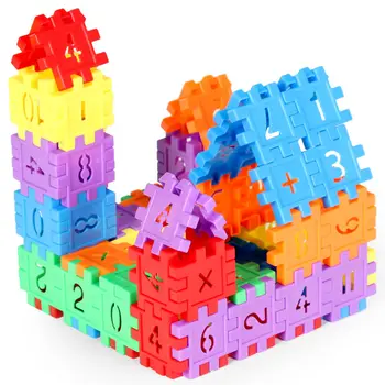 Los niños montaje de la casa de bloques de construcción de juguetes de la educación temprana de rompecabezas de la ortografía digital cubos de 3 a 12 años puzzles