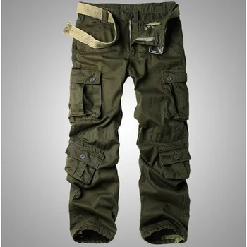 Los nuevos Pantalones de los Hombres Pantalones de Pierna Amplia Corredores Mens Pantalones de Camuflaje Militar Pantalones Azul gris verde del ejército caqui camuflaje