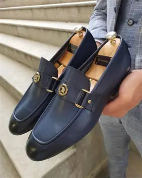 Los Zapatos de los hombres de Alta Calidad de Cuero de la Pu de la Moda Nueva Elegante Diseño del Slip-en los Zapatos Casual Formal Básica Zapatos Zapatos De Hombre HG020