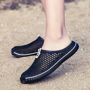 Los Zapatos De Los Hombres Unisex Verano Hueco Zapatillas De Moda Al Aire Libre Respirable Casual Par De Playa Sandalia Flip Flop Zapatos Zapatillas De Playa