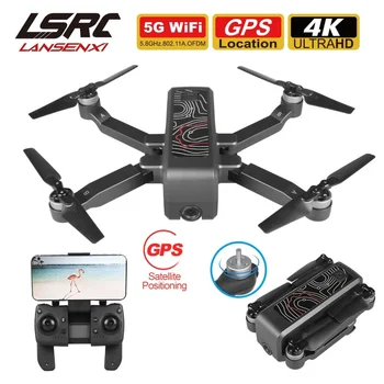 LSRC Gps Nuevo Drone de la Cámara 5G y Wifi FPV HD 4K Cámara Profesional sin Escobillas Plegable Quadcopter RC Dron de Juguete de Regalo