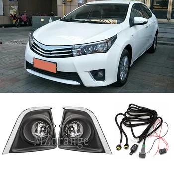 Luces Antiniebla delanteras luces Antiniebla Para el Toyota Corolla 2016 foglights las bombillas Halógenas de Cambiar los Cables de las Rejillas Cubre coche Lente Transparente