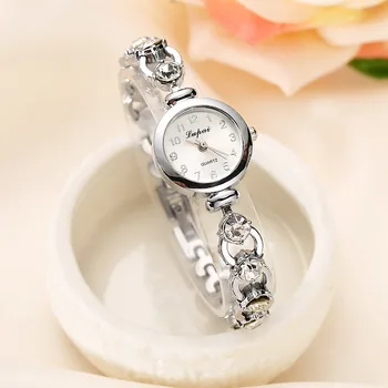 LVPAI Plata luxuy Mujeres inoxidable Reloj Banda de acero redondo de Cuarzo reloj de Pulsera de Diamantes de Femmes Montres Femmes Pulsera Relojes Reloj