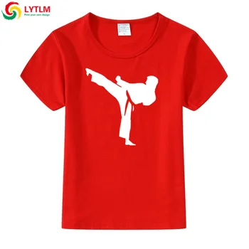 LYTLM de dibujos animados Camiseta de Kyokushin Karate Oyama Bebé, Camisetas Bebé Niño Ropa de Verano Karate Shotokan de la Camiseta de la XXX Niños Poleras