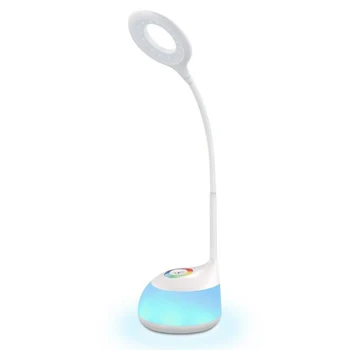 Lámpara de escritorio LED USB Recargable Lámpara de Escritorio Regulable Protección para los Ojos del Equipo de la Lámpara Adecuada para la Oficina en Casa, Presione la tecla Control