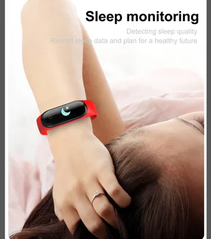 M4 Reloj Inteligente IP67 Smartwatch de la Presión Arterial Monitor de Frecuencia Cardíaca de las Mujeres a los Hombres el Sueño de Fitness Tracker Reloj de Deporte de Carga Micro USB