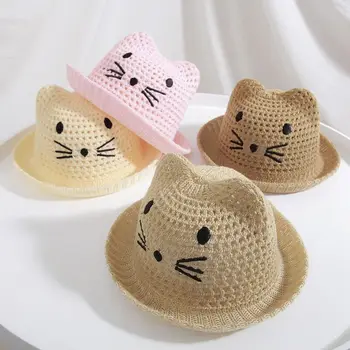 MAERSHEI Niños cat bordado del sombrero de sol de playa para niños sombrero de primavera verano Lindo Bebé niña casual de la cuenca del pac