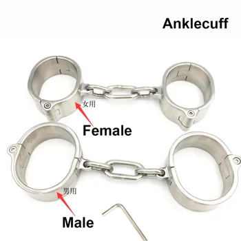 Manyjoy Juegos de Adultos de Acero Inoxidable BDSM Bondge Esposas AnkleCuffs Collar Gay del Fetiche Esclavo Restricciones de los Juguetes Sexuales Para la Mujer los Hombres