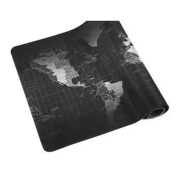 Mapa del mundo de Gran tamaño XL Cojín de Ratón de Cierre Perimetral de Juegos de Ordenador Grande MousPad Antideslizante Velocidad de Jugador de Goma Teclado de un Portátil Escritorio Mat