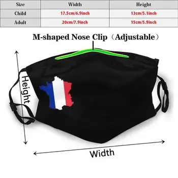 Mapa Francés De La Bandera De La Máscara De La Cara Del Adulto Niños De Filtro De Polvo De Bricolaje Máscara De Protección De Protección De Cuarentena Enfermera Respiratorio