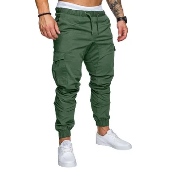 Marca de los Hombres Pantalones de Hip Hop Harén de Corredores de Pantalones 2019 Varones Pantalones para Hombre Corredores de Sólidos Multi-bolsillo de los Pantalones Deportivos de M-4XL