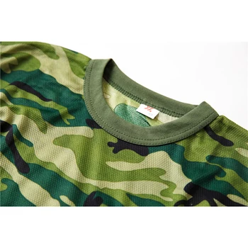 Marina de Camuflaje del Desierto de Capacitación de la Selva Amouflage Traje Militar de Campo de Entrenamiento de los Hombres de manga Corta de Camuflaje camiseta S-4XL