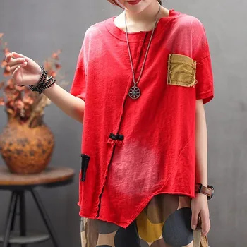 Max LuLu Nueva 2019 Verano coreano Señoras del Estilo Suelto de Ropa de Mujer de Patchwork Kawaii camisetas Vintage Tops Camisetas de la Talla Plus