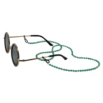 Mayorista 10 piezas hechas a Mano bonito color verde y negro con cuentas de Gafas de gafas de sol de las Perlas de las Cadenas de Gafas