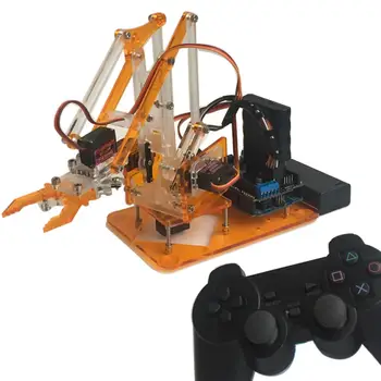 MeArm de BRICOLAJE 4DOF Smart RC Brazo del Robot Kit & Servo 9g PS2 Palo de 4 grados de libertad Naranja/Azul/Lucidez