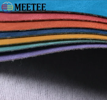 Meetee 100X137cm de 0,7 mm de Espesor de Cuero de la Tela del PVC de Cuero Sintético para Bolsas para Portátiles de Cuero DIY HomeTextile Tela Decorativa