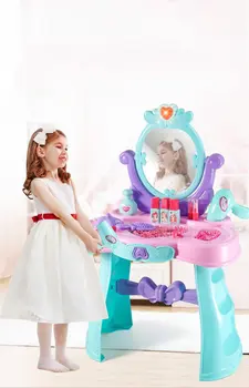 Mejor Plástico ABS de Belleza Maquillaje Juguetes de regalo de Navidad, los Juguetes Para las niñas de Bebé de la Princesa de Simulación de juego de fantasía de tocador juguetes