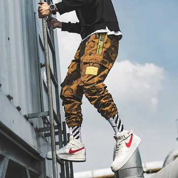 Mens Impreso Pantalón Jogger 2019 Hip Hop Swag Pantalones De Carga De La Moda Impreso Harén De Corredores De Pantalones De Ropa Para Hombres