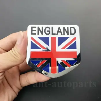 Metal Cromado reino unido de la Bandera de Inglaterra Auto del Coche de la Parrilla Delantera Emblema de la Insignia de Pegatinas Decal