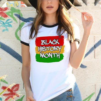 Mi Negrura de la Droga camiseta de las Mujeres Ropa de Verano, Mes de la Historia Negra Tops Camiseta Vintage de la Cultura Negra Mujer T-camisa de Streetwear