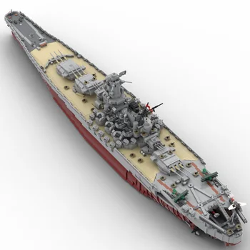 Militar, Buque de guerra de Aviones de la Marina del Ejército de Figuras de Bloques de Construcción marina imperial japonesa Yamato 1:200 Ejército Buque de guerra de la Construcción de Ladrillos de los Juguetes de los Niños