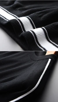 Minglu Suéter de los Hombres de Alta Calidad Suave, Cómodo de 2 piezas Suéter Masculino de la Moda de Cuello Redondo de Color Sólido Slim Fit Suéteres para Hombre