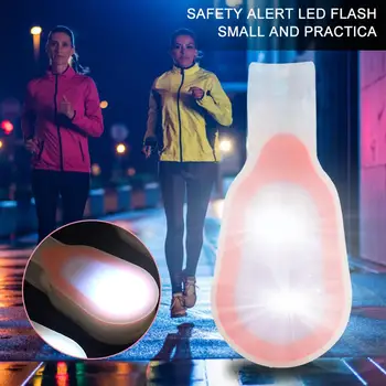 Mini Noche de Luz de Flash Clip En la Ropa Magnético Luces de Seguridad al aire libre de la Mano Libre de Silicona Clip de la Lámpara de Camping Senderismo