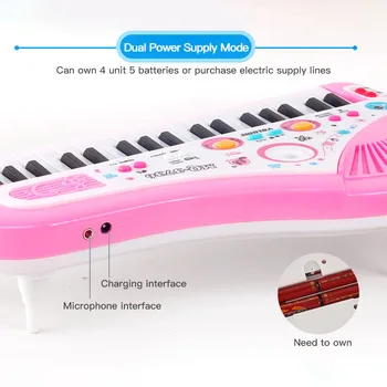 Mini Piano Electrónico Bebé Música Juguetes 37 Teclas De Niños De Piano Infantil De Tocar El Piano A La Enseñanza De Juguetes Educativos Con Micrófono