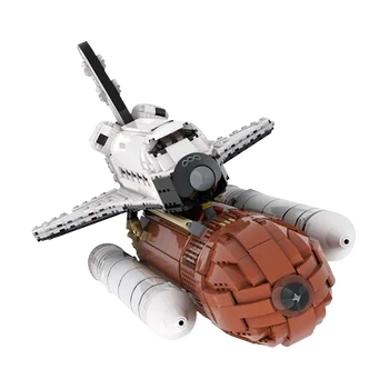 MOC Lanzamiento del Transbordador Espacial Centro (1:110 Escala) en el Modelo de Bloques de Construcción de la Nave Espacial de la Figura de Cohetes Ladrillos de Construcción de juguetes