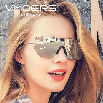 Moda unisex gafas de sol polarizadas hombres mujeres 2019 marca de diseñador retro de las gafas sin montura del espejo sin marco de conducción gafas de oculos de sol