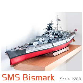 Modelo de papel alemán Bismarck acorazado Bismark GPM182 versión completa 1:280