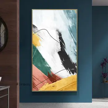 Moderno Abstracto de la Lona Pintura al Óleo de Pared de colores de Imágenes prediseñadas para la Sala de estar Dormitorio Única Decoración del Hogar Cartel Sin Marco