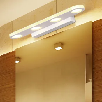 Moderno Espejo del LED frontal de la lámpara de 12W, 18W 38 CM 58 CM Decoración de la Iluminación de la prenda impermeable de la Lámpara del cuarto de Baño del Dormitorio hall de entrada de Estudio de la lámpara de pared