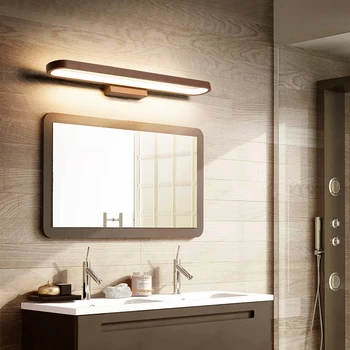 Moderno LED Lámpara de pared&Luces de Espejo de Café 0.4-1.2 M Anti-niebla LED luces del Baño tocador/wc/cuarto de baño lámpara y espejo lam