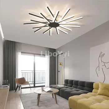 Moderno LED Lámparas Para Sala de estar Dormitorio Comedor Blanco Acabado de la Araña de Luces de la Casa de los Accesorios de iluminación AC110V AC220V