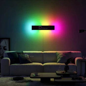 Moderno RGB LED de la Lámpara de Pared de Dormitorio Cama,Pared de la Sala de Luz Colorida de la Oficina de Comedor Interior Parte de los Accesorios de Iluminación