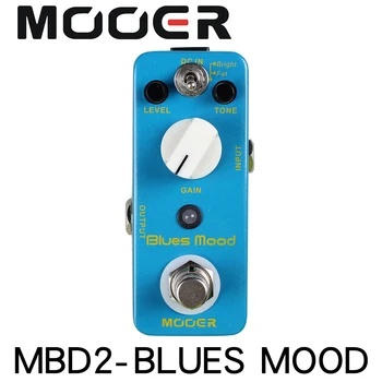 MOOER codifican mbd2 Azul del estado de Ánimo de Pedal de Guitarra, Blues Estilo Overdrive de Guitarra Pedal de Efectos de 2 Modos(Brillante/Grasa) True Bypass Full Metal Shell