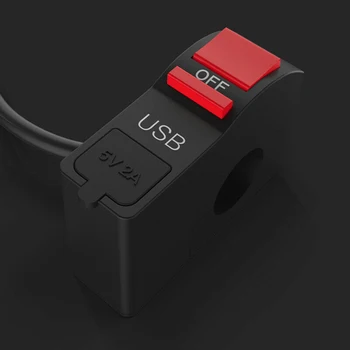 Motocicleta el electromvil Manillar USB Cargador del tomacorriente de Alimentación Doble Monta Impermeable para Motos Manillar Equipo