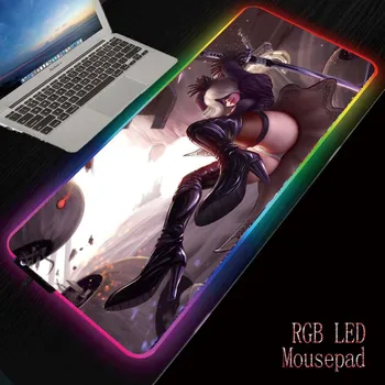 MRG RGB de Anime Nier Autómatas Chica RGB de Juegos de Gran Mousepad de la Iluminación del LED Teclado USB Colorido Escritorio Pad para PC Portátil de Escritorio
