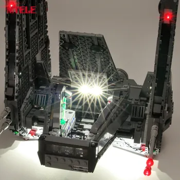 MTELE Marca de Luz LED Kit para Star guerra Kylo y S' S Comando de Traslado Compatile con 75104 NO Incluya el Modelo