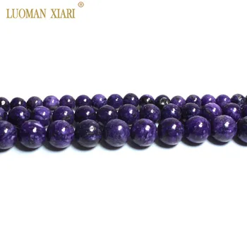 Multa AAA Natural Charoitel Púrpura de piedras preciosas Perlas Para la Joyería de BRICOLAJE Pulsera Collar de 6/8/10mm Hebra de 15